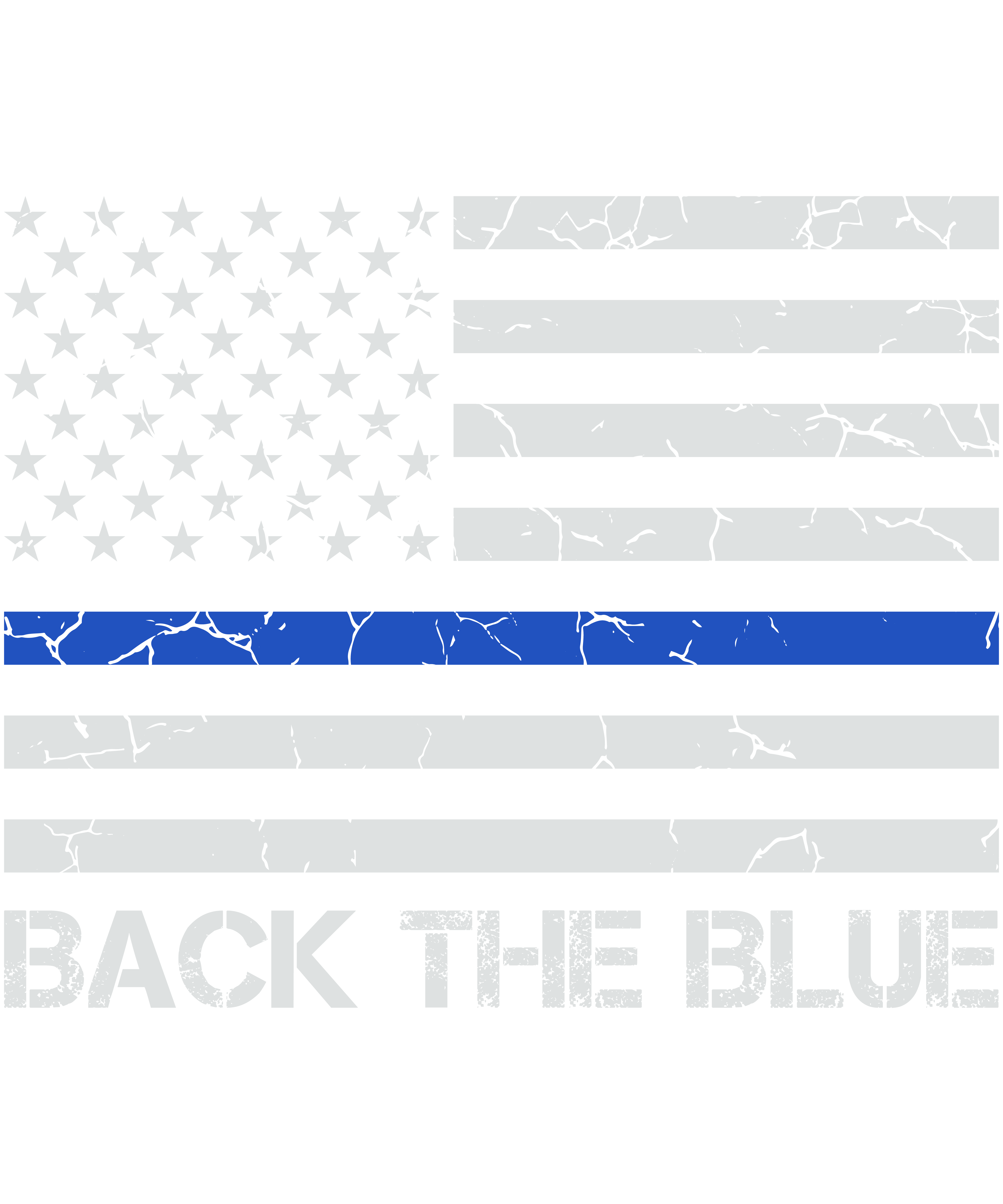 Back the Blue Thin Blue Line American Flag Police Support