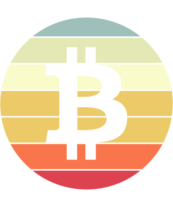 Bitcoin Vintage Sunset Cryptocurrency