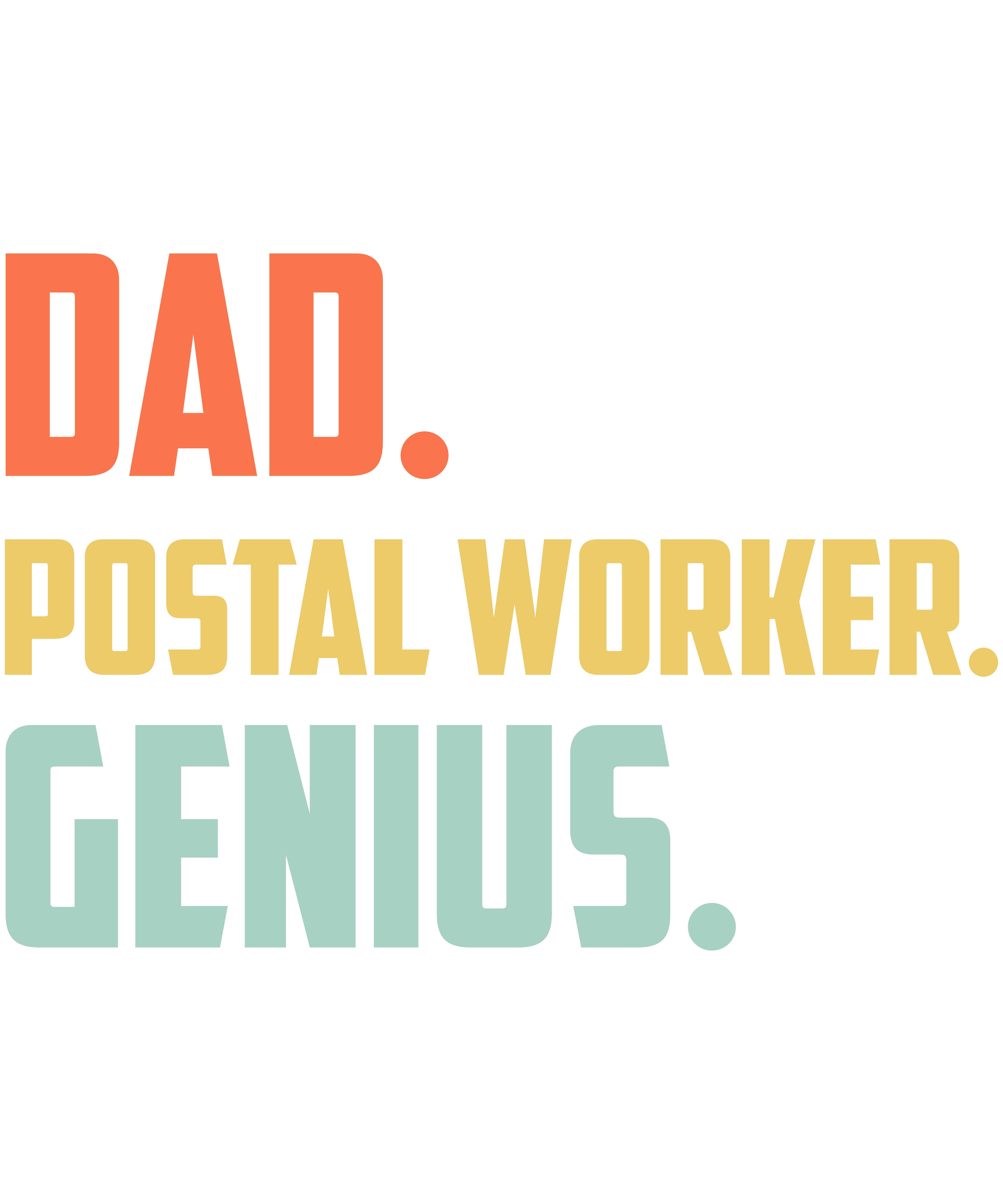Dad Postal Worker Genius