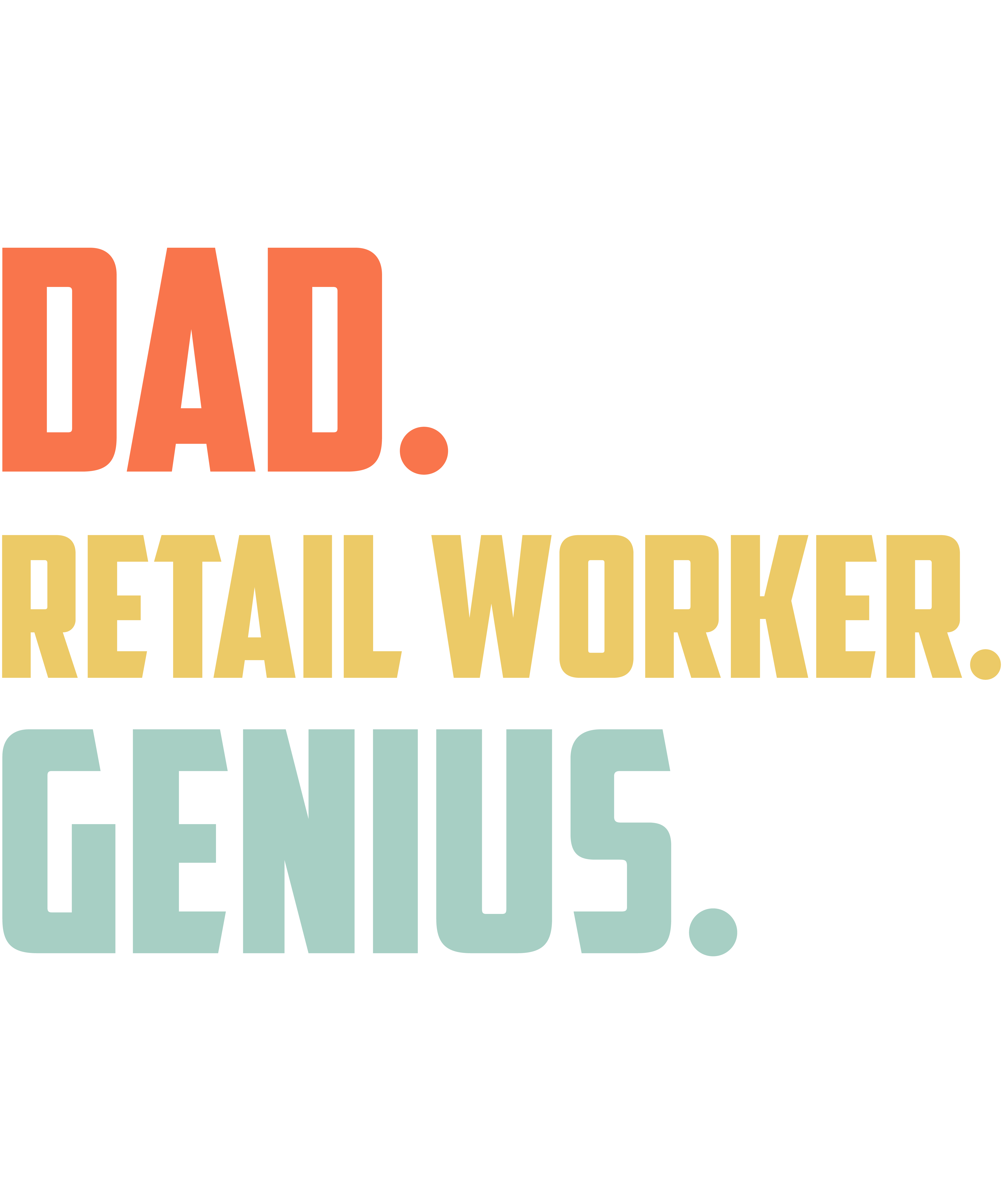 Dad Retail Worker Genius