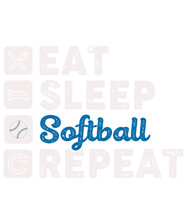 Eat Sleep Softball Repeat v2