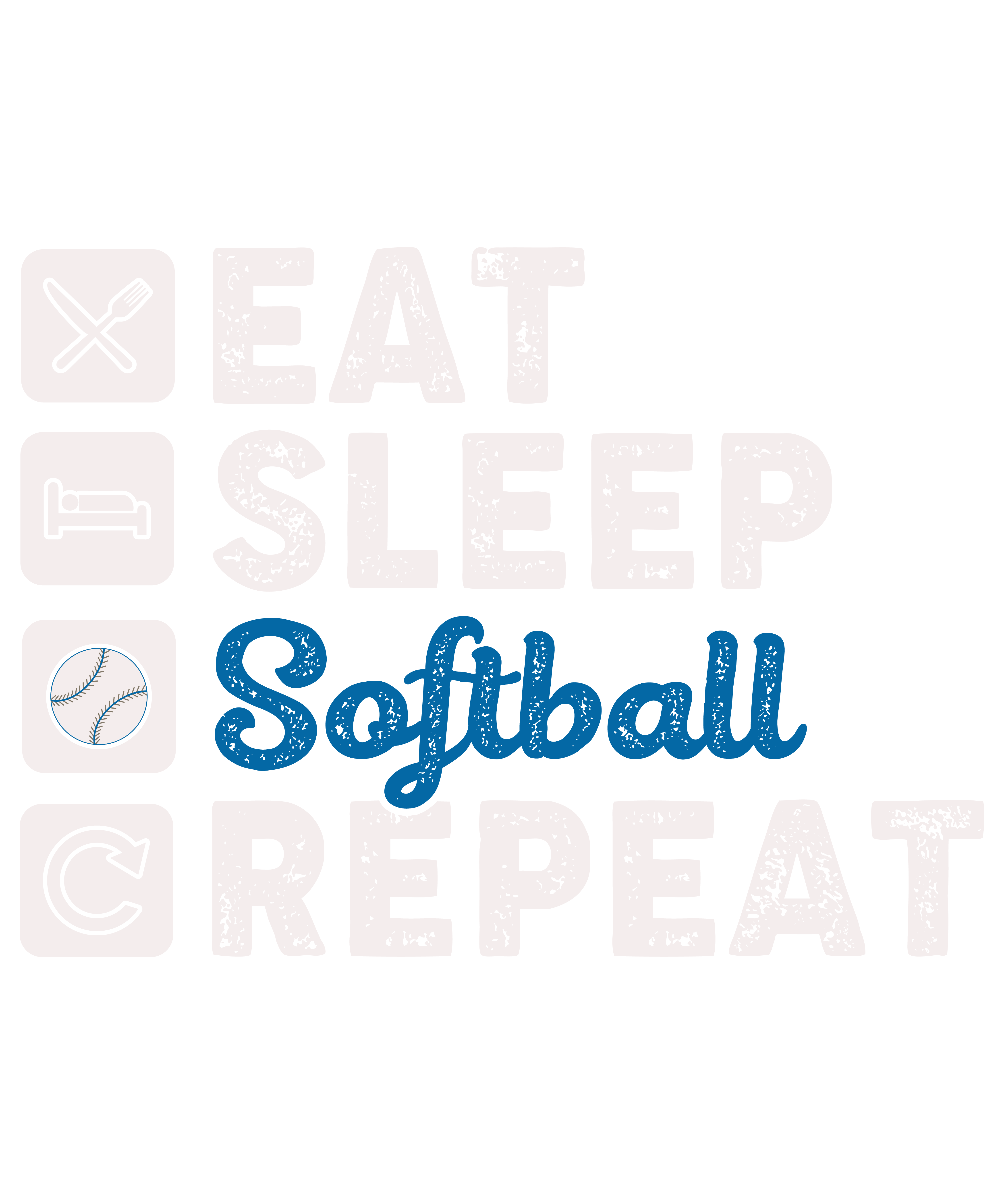 Eat Sleep Softball Repeat v2