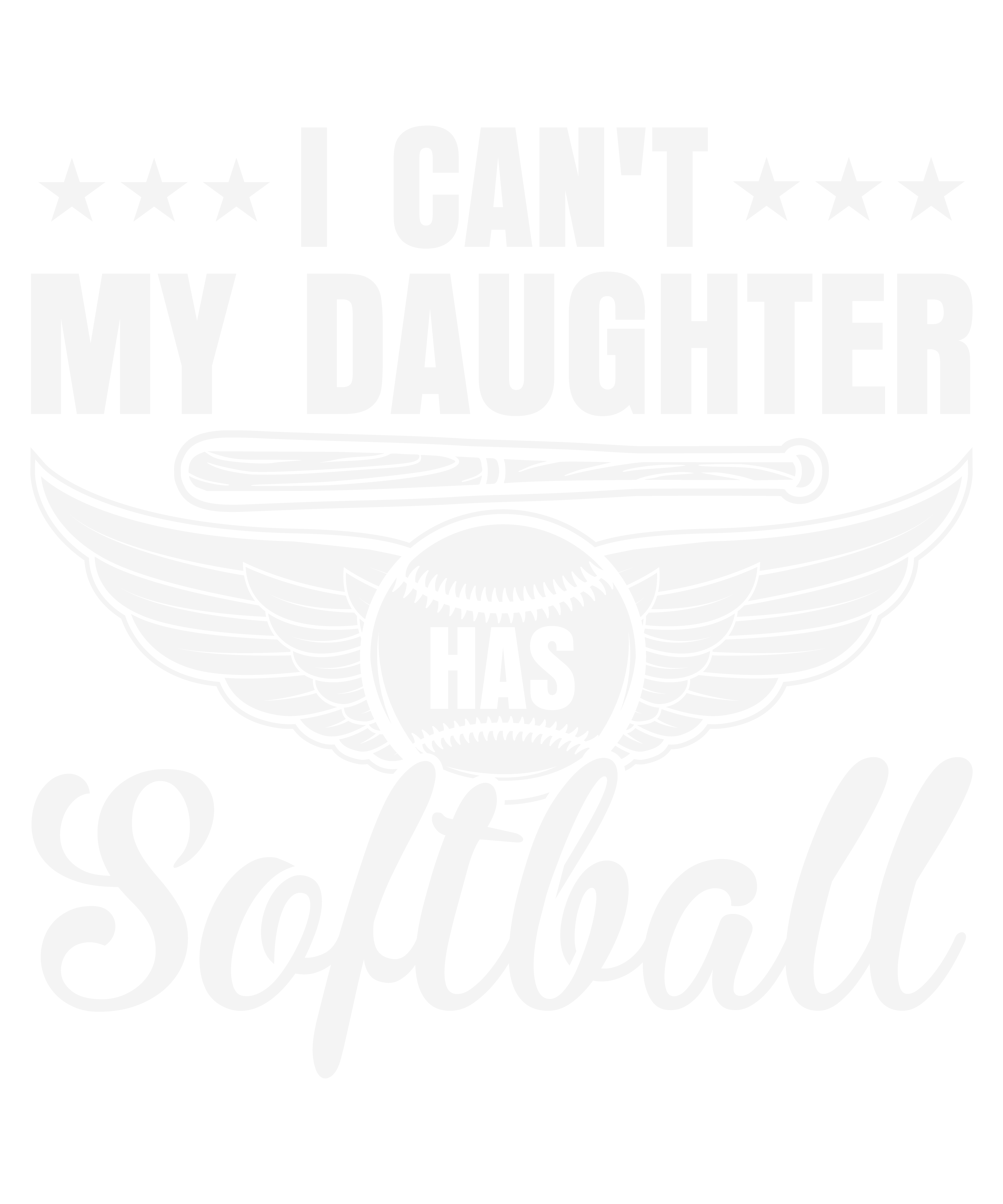 I Can't My Daughter Has Softball v3