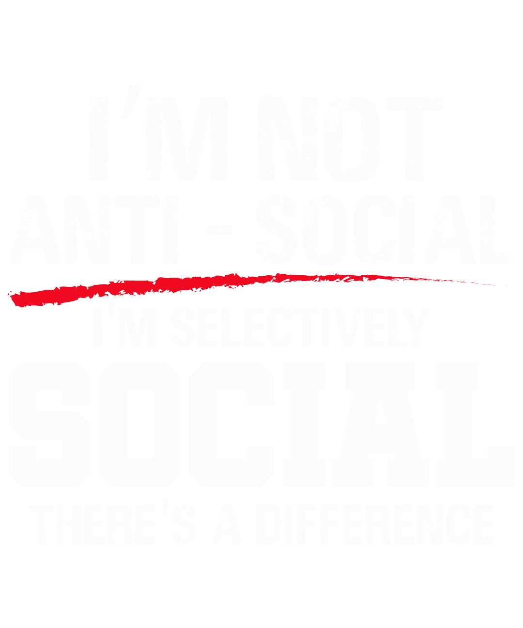 I'm Not Anti-Social I'm Selectively Social