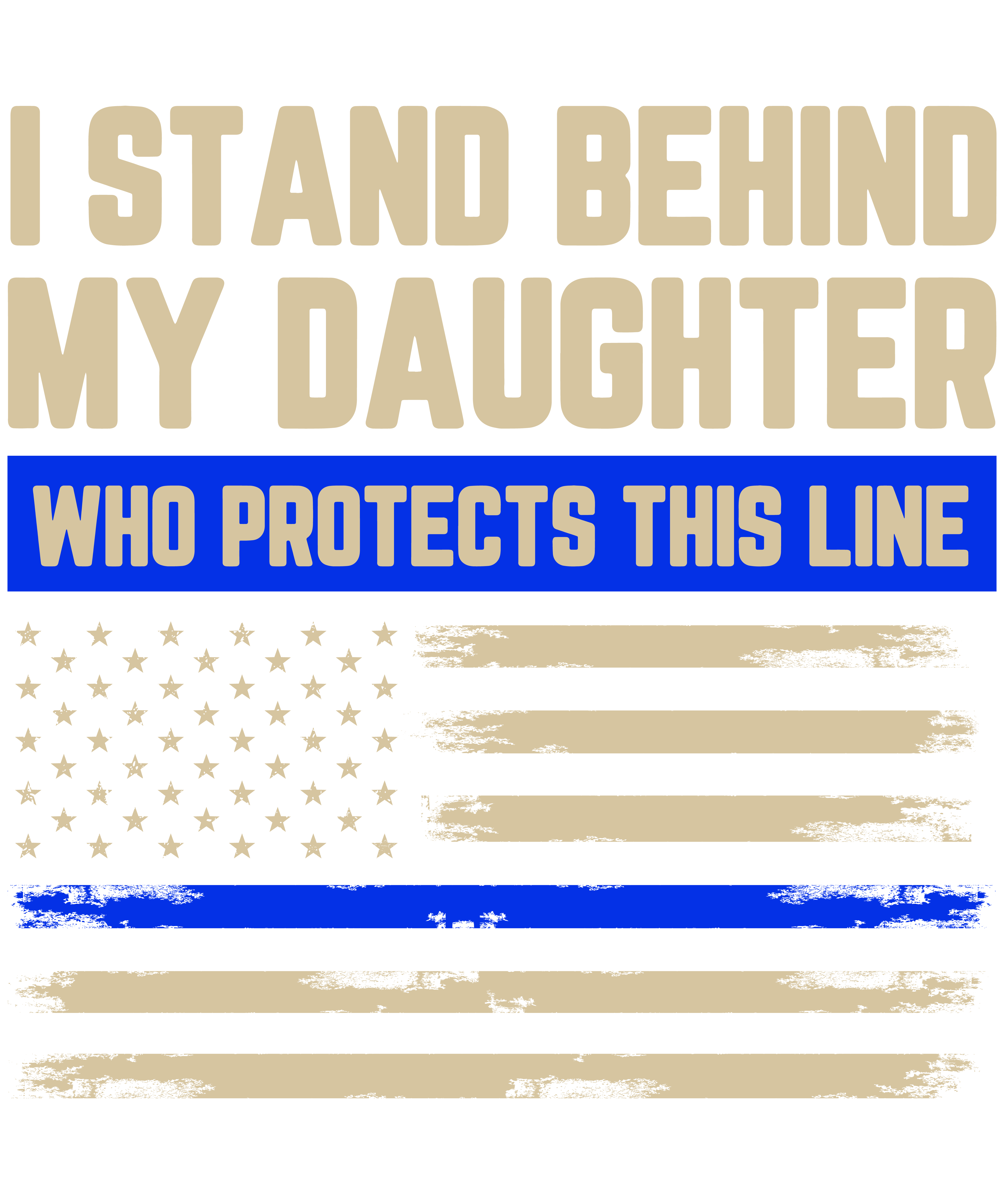 Law Enforcement Police Daughter Family Blue Thin Line Flag