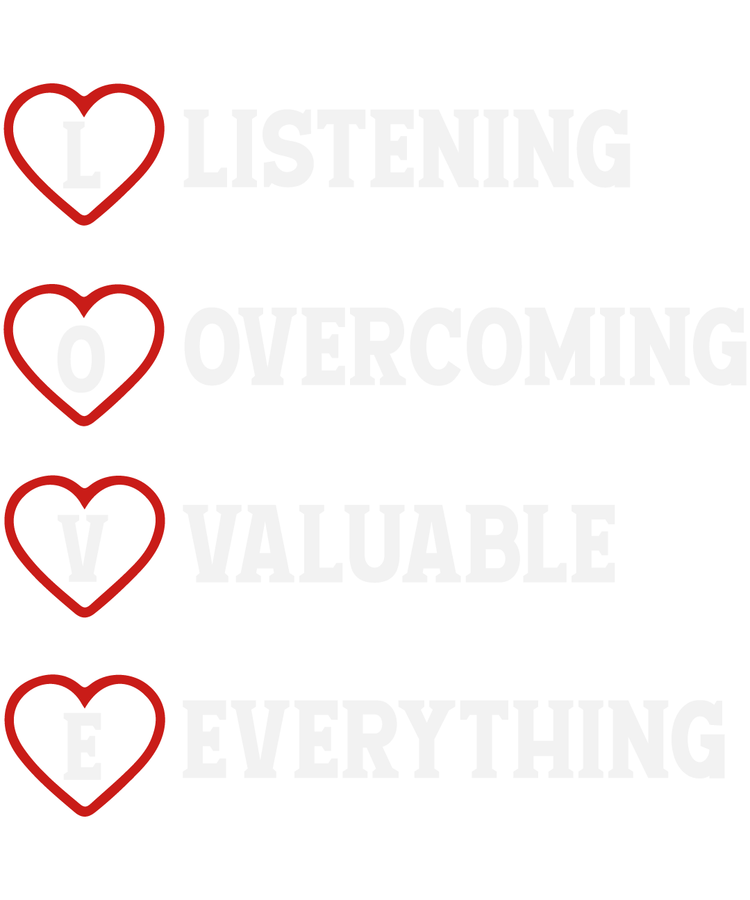 Love Listening Overcoming Valuable Everything
