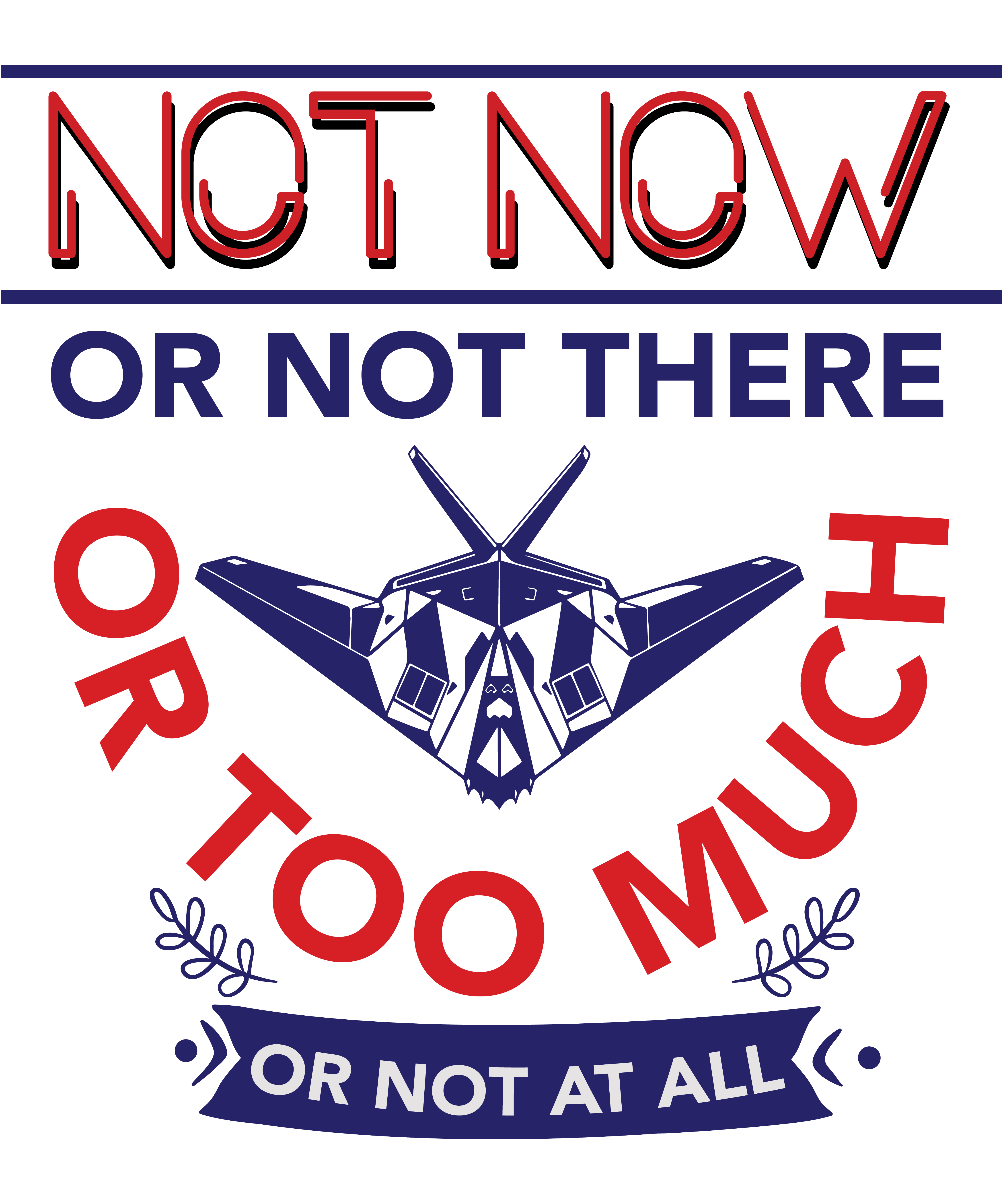 Not Now Or Not There Or Too Much Or Not At All