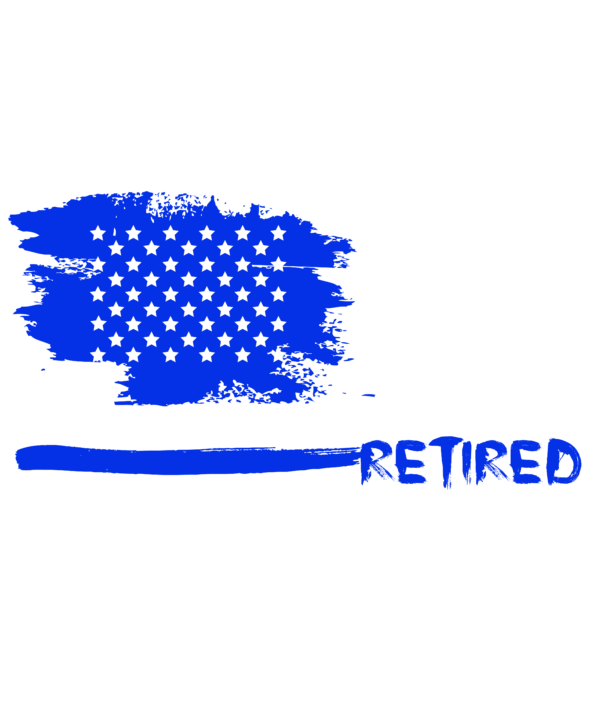 Retired Police Officer Thin Blue Line Flag Retirement