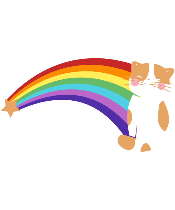Retro Rainbow Cat