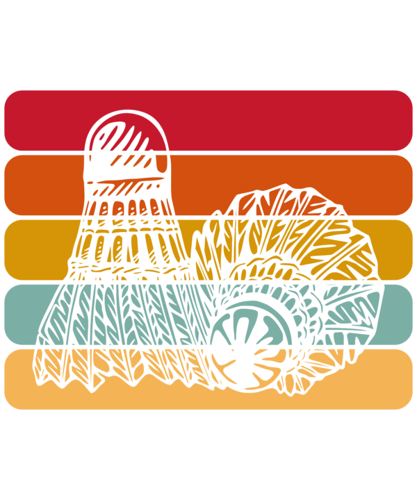 Shuttlecock Sunset Distressed