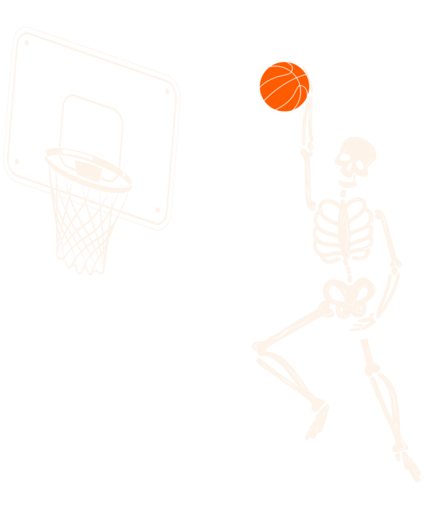 Skeleton Basketball Player