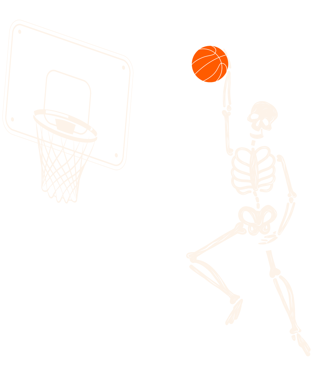 Skeleton Basketball Player