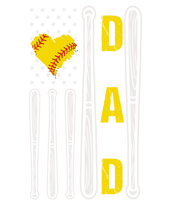 Softball Dad USA Flag