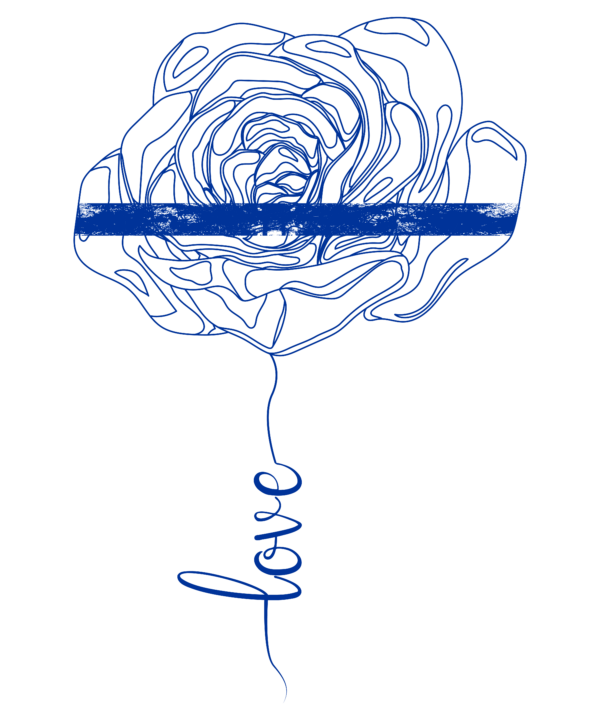 Thin Blue Line Flag Flower