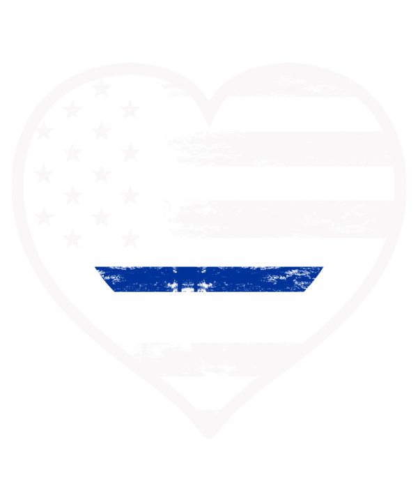 Thin Blue Line Heart