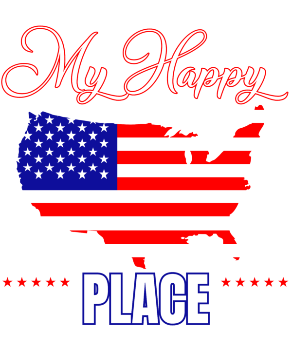 American Flags My Happy Place 4th Of July