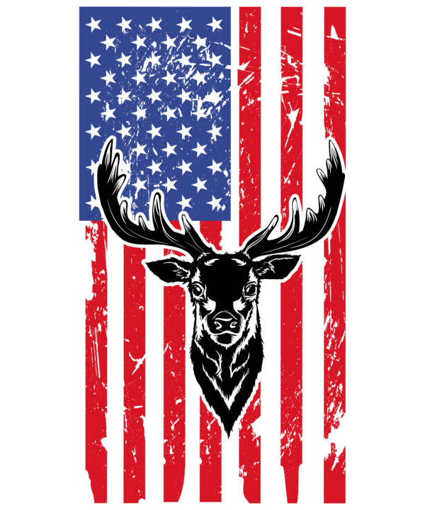 Deer Hunt flag 4th of july