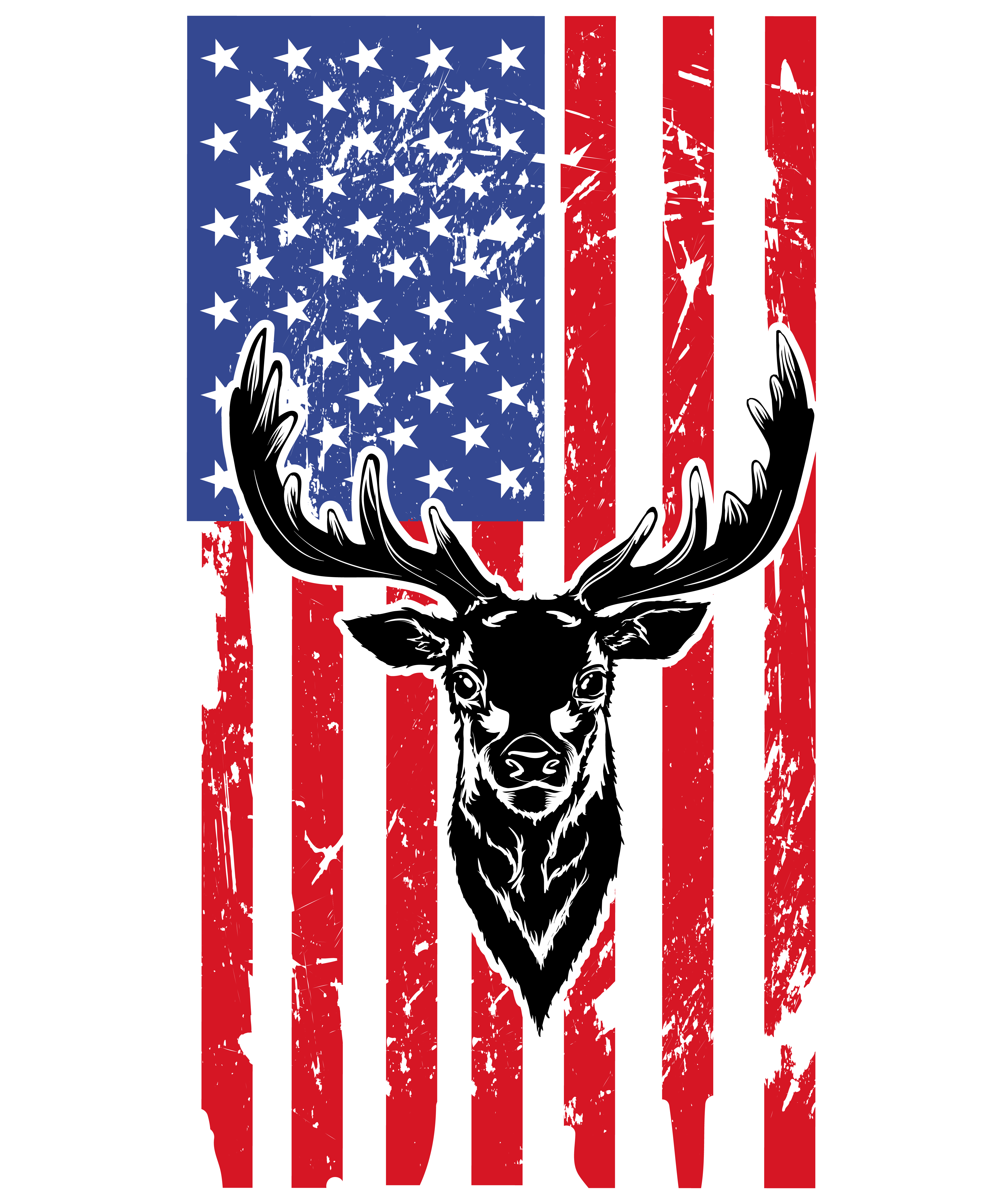 Deer Hunt flag 4th of july