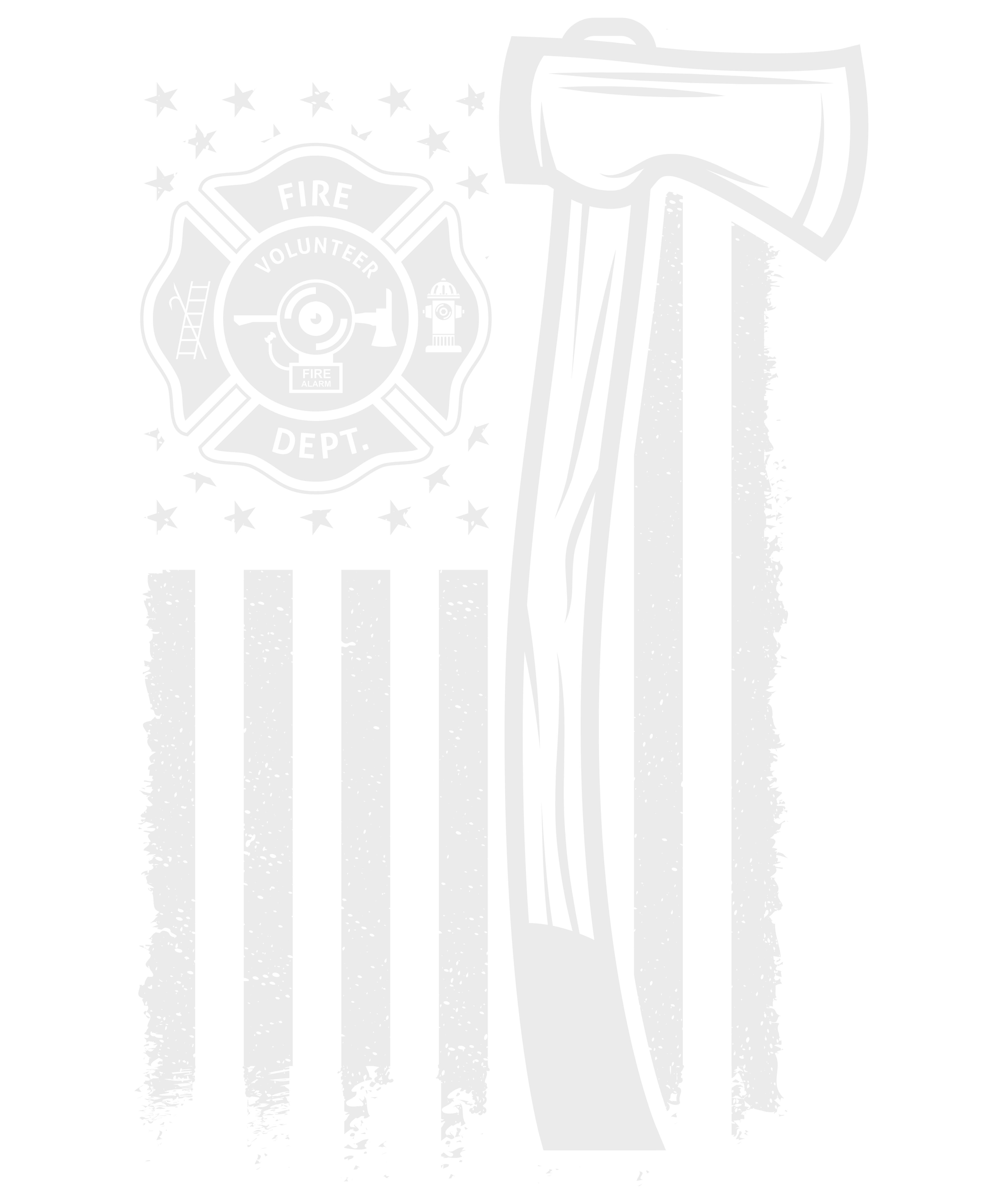 Firefighter With USA Flag