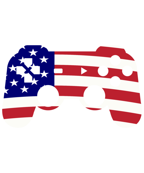 Game Controller With USA Flag