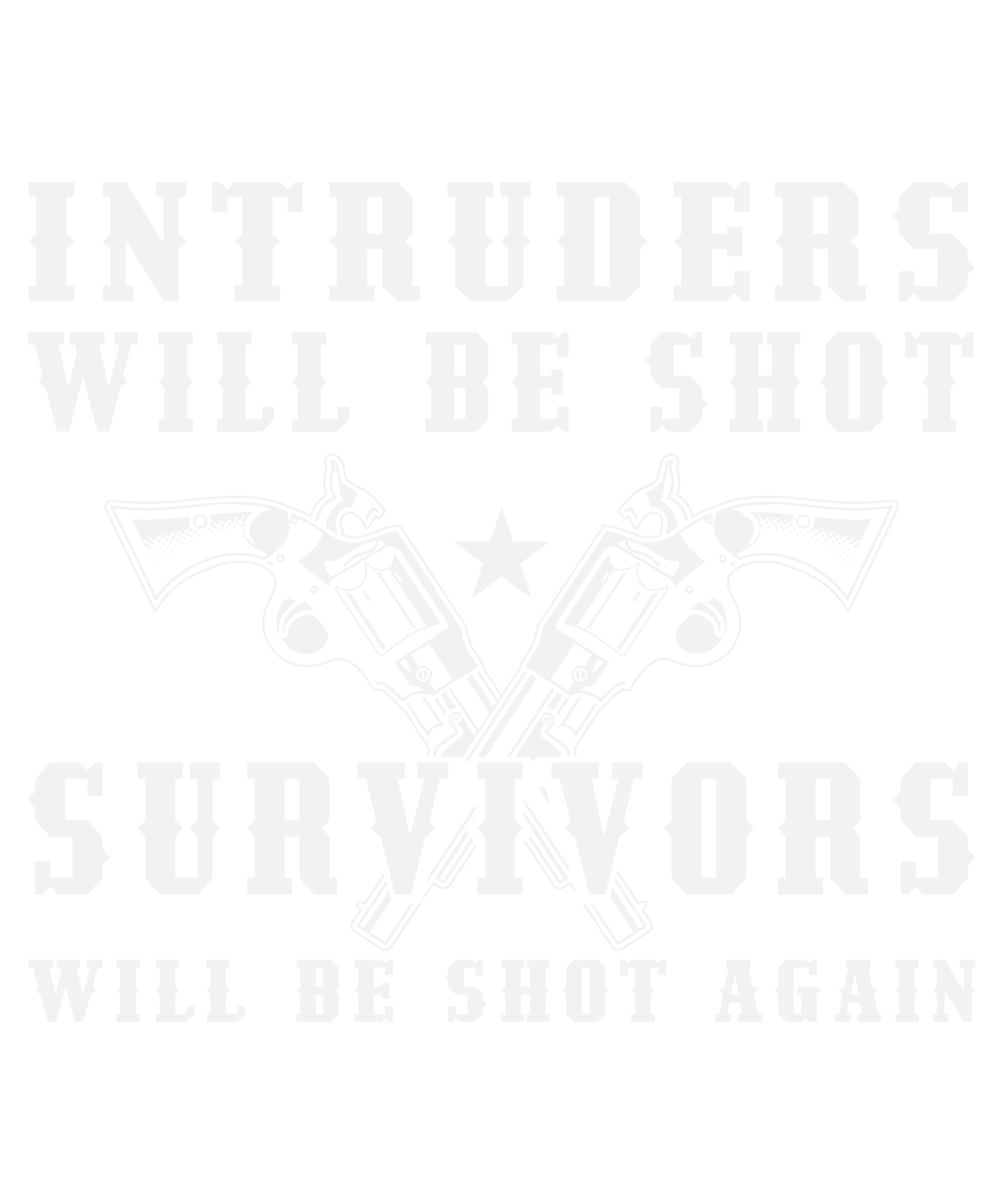 Intruders Will Be Shot Survivors Will Be Shot Again