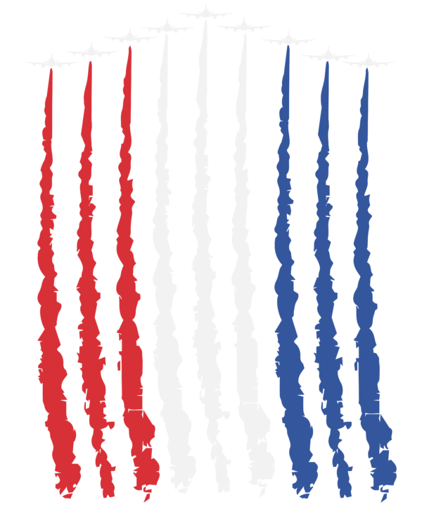 Red White Blue Air Force Flyover Men's 4th Of july