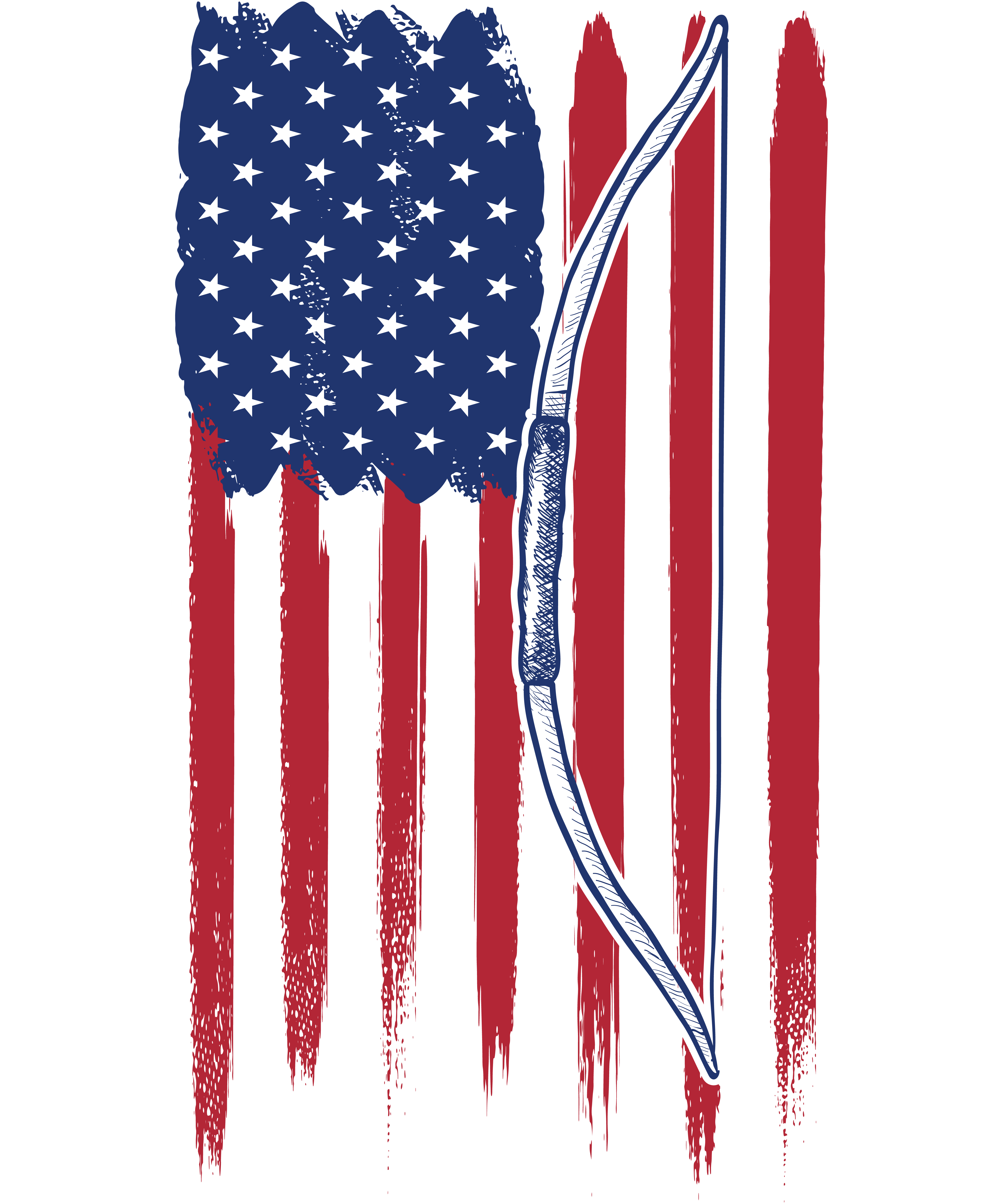 USA Flag With Bow