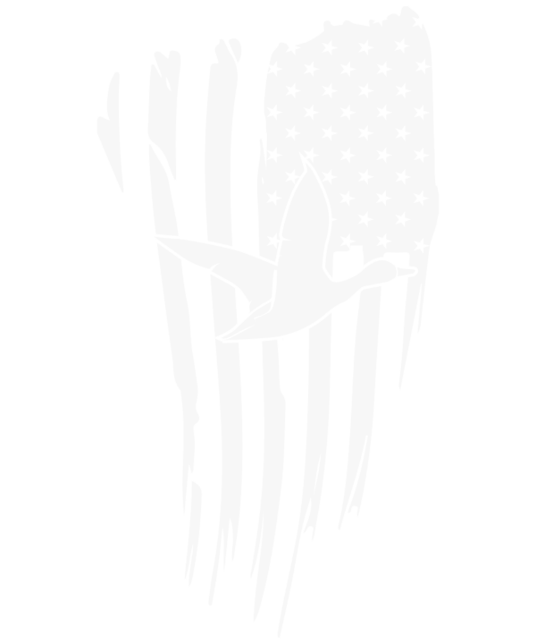 USA Flag With Duck Hunting