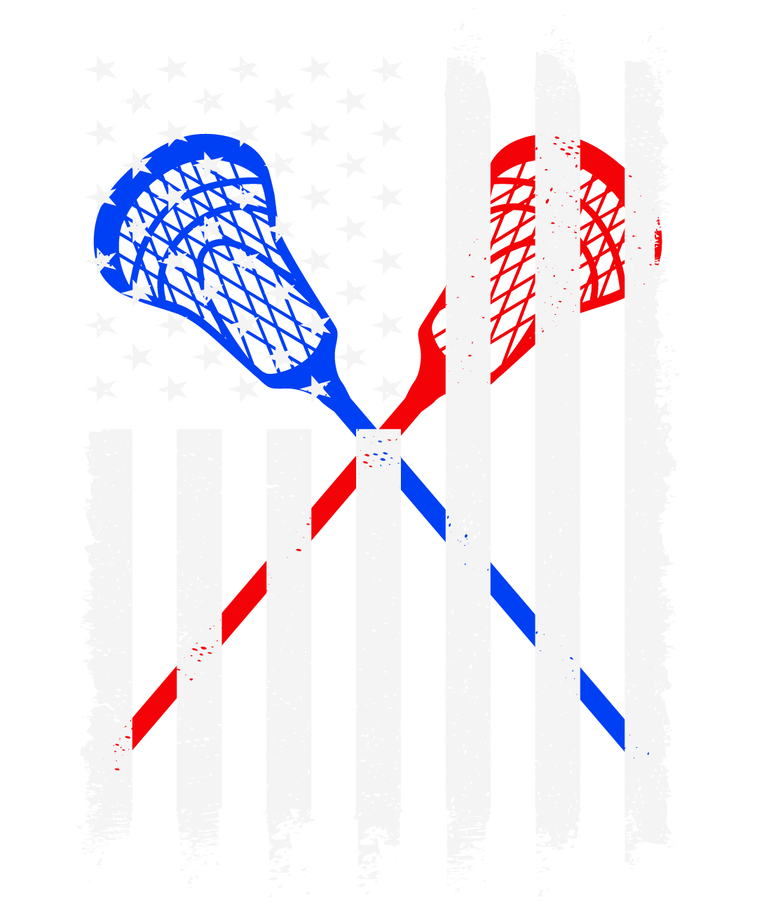 Vintage American Flag Lacrosse